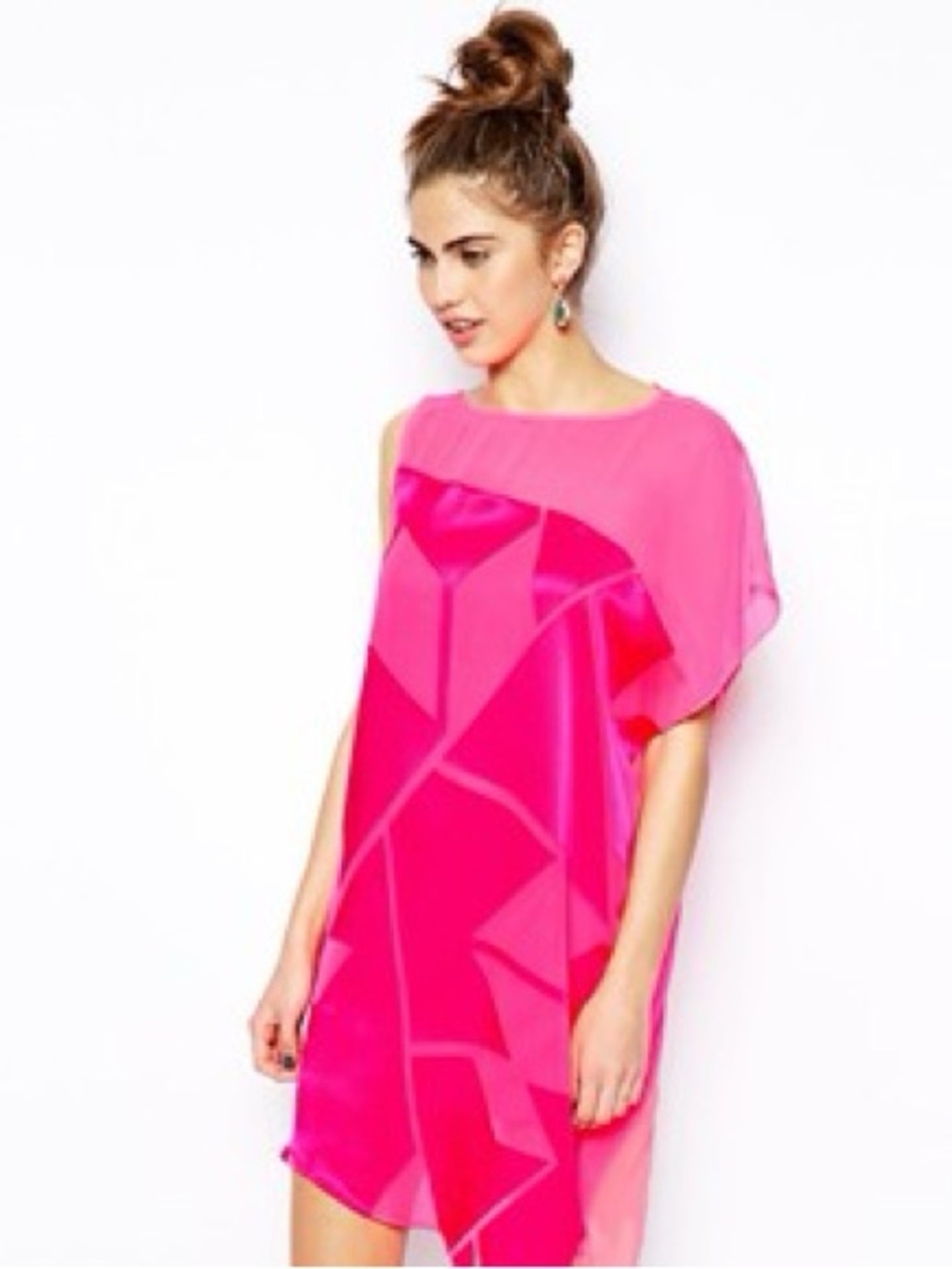 River Island Bright Hot Pink Dress
